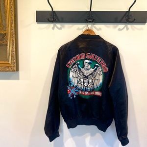 Vintage 70s Lynyrd Skynyrd Satin Bomber Jacket